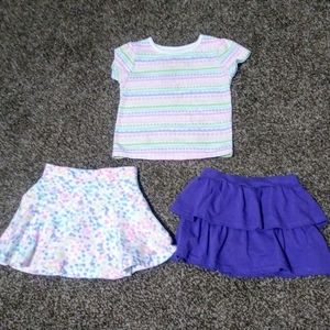 🐹Toddler girls lot of 3,  2 mini's & top sz 18